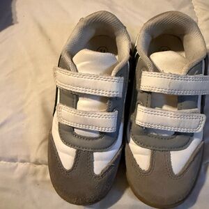 Cat & Jack White and Gray Velcro Kids Sneakers
